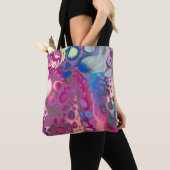 Tote Bag Purple, bleu et rose numérique moderne Abstrait (De près)