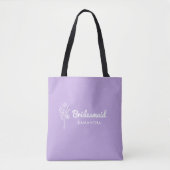 Tote Bag Purple Bridesmaid Proposition Maid honoré Don (Devant)