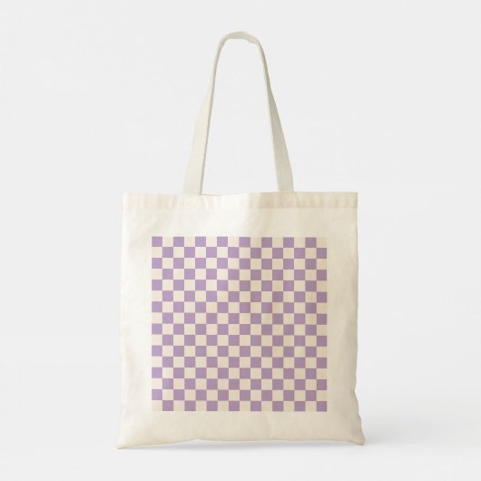 Tote Bag Purple Check, Checkerboard Pattern, Checkered (Dos)