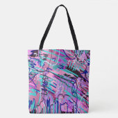 Tote Bag Purple Dream Expressive Impression Abstraite (Devant)