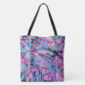 Tote Bag Purple Dream Expressive Impression Abstraite (Dos)
