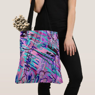 Tote Bag Purple Dream Expressive Impression Abstraite