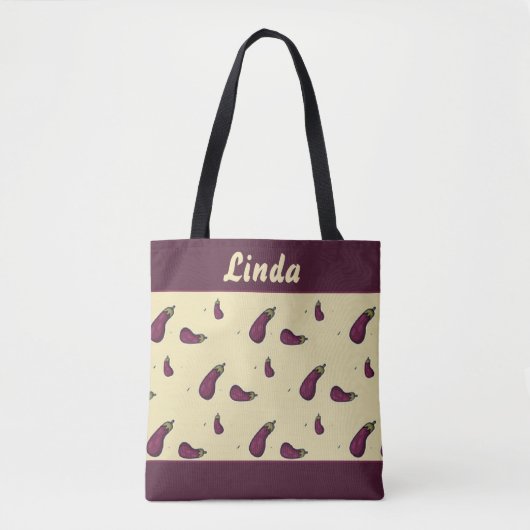 Tote Bag Purple eggplants (Devant)