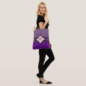 Tote Bag Purple et Gold Royal Abstrait (Sur le modèle)