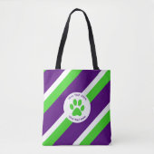 Tote Bag [Purple et vert] Grandes bandes (Devant)