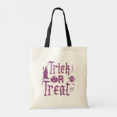 Tote Bag Purple Ghosts Sorcières Araignées Trick ou traitem (Dos)