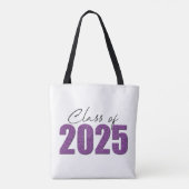 Tote Bag Purple Glitter Classe de 2025 (Dos)