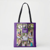 Tote Bag Purple Graduate Photo Collage Graduation Cadeau (Devant)