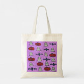 Tote Bag Purple Halloween Fun Print (Dos)