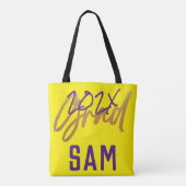 Tote Bag Purple Jaune Or Huile Grad Année Chic (Dos)