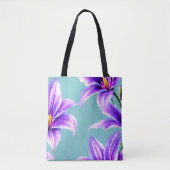 Tote Bag Purple Lilly du Motif de la Vallée (Devant)