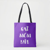 Tote Bag Purple Modern Chat Maman Vie Mère mignonne Fête de (Devant)