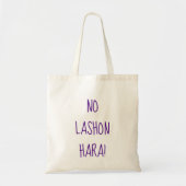 Tote Bag Purple No Lashon Hara (Devant)