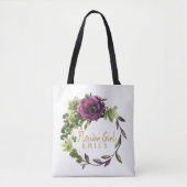 Tote Bag Purple Peony Flower Nom de la fille ID456 (Devant)