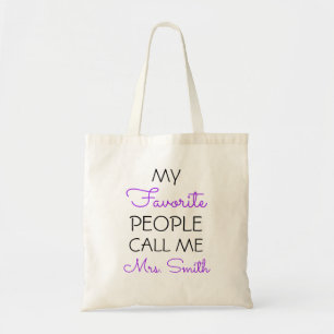 Tote Bag Purple Personnalisé Mes Favoris
