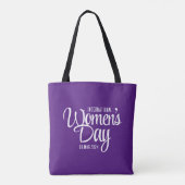Tote Bag Purple Script Journée internationale de la femme 8 (Dos)