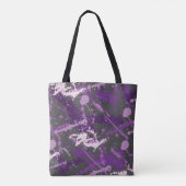 Tote Bag Purple sur violet Personnalisé (Dos)