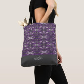 Tote Bag Purple sur violet Personnalisé (De près)