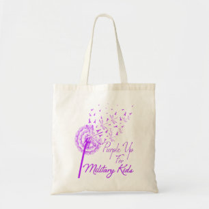 Tote Bag Purple up for Military Kids Dandelion - Mois