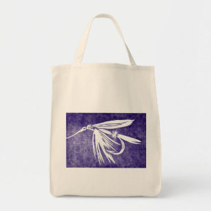 Tote Bag "Purple Wet Fly" Truite Wet Fly Épicerie Fourre-to