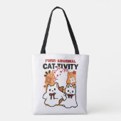 Tote Bag Purr-anormal Cat Cat mignonne Halloween Conception (Dos)