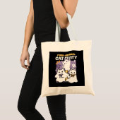 Tote Bag Purr-anormal Cat-tivity - Halloween Cat Design (Devant (produit))