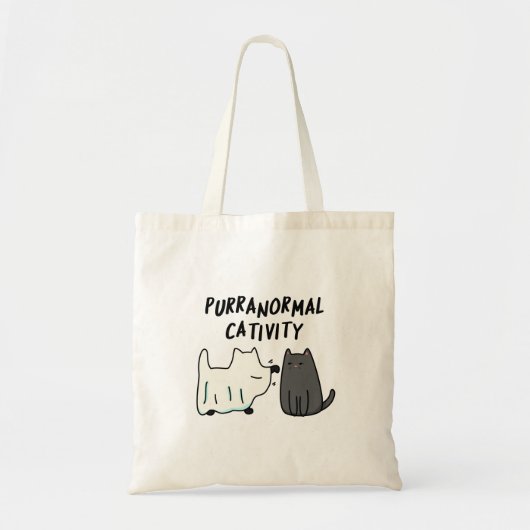 Tote Bag Purranoral Cativité Funny Halloween Cat Pun (Devant)
