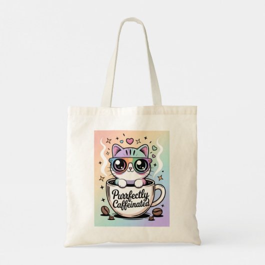 Tote Bag Purrfectly Caffeinated (Dos)