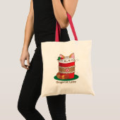 Tote Bag Purrista Pawfee : Café mignon de chat de gingembre (Devant (produit))