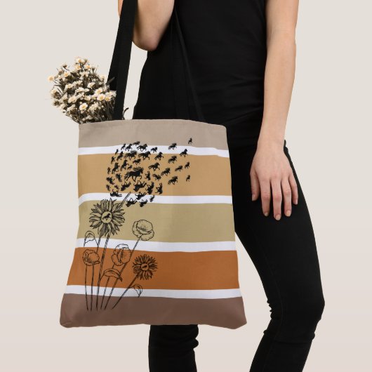 Tote Bag Pusteblume mit Tölter Tasche (De près)