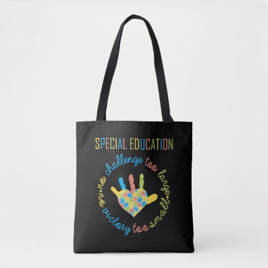 Tote Bag Puzzle de la Sensibilisation sur l'autisme des ens (Devant)