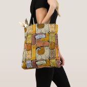 Tote Bag Puzzle Funny Chats House sans joint (De près)