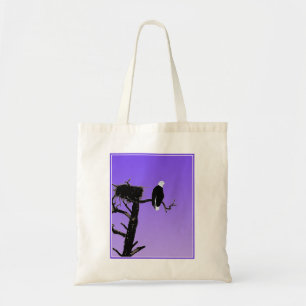 Tote Bag Pygargue à tête blanche au coucher du soleil - Art