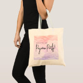 Tote Bag Pyjama Party Rose Pastel Violet Moderne (Devant (produit))
