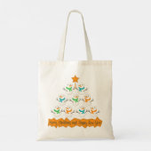 Tote Bag Pyramide des sapins de Noël faite de bonhommes de  (Dos)