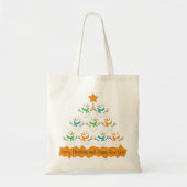 Tote Bag Pyramide des sapins de Noël faite de bonhommes de  (Devant)