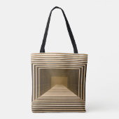 Tote Bag Pyramide jaune, conception graphique de bureau (Dos)