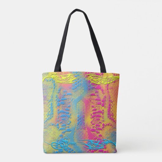 Tote Bag PYTHON - moderne fractale décorative - (Dos)