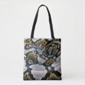 Tote Bag Python noir, jaune et gris (Devant)