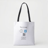 Tote Bag Q R code venmo scanner pour payer ajouter le logo  (Devant)