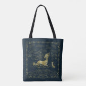 Tote Bag Qilin Au Repos Tapisserie d'or (Dos)