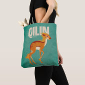 Tote Bag Qilin Vintage Graphic (De près)