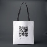 Tote Bag QR Code Société Logo Site Web Adresse Code-barres<br><div class="desc">Ajoutez Votre QR Code Website Adresse Entreprise Logo Ici Elégant Moderne Promotionnel Modèle Shopping Moyen Sac fourre-tout Blanc.</div>
