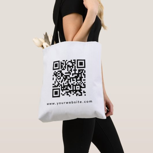 Tote Bag QR Code Société Logo Site Web Adresse Code-barres (De près)