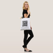 Tote Bag QR Code Société Logo Site Web Adresse Code-barres (Sur le modèle)