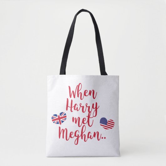 Tote Bag Quand Harry a rencontré Meghan | Fun Mariage royal (Devant)