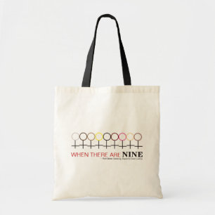 Tote Bag Quand il y a neuf citation de Ginsburg RBG de