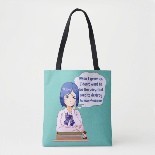 Tote Bag Quand j'ai grandi Fourre-tout (Devant)