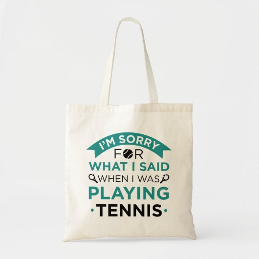 Tote Bag Quand Je Jouais Au Tennis (Devant)