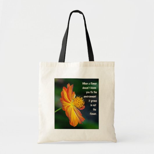 Tote Bag Quand la fleur ne s'épanouit pas... (Devant)
